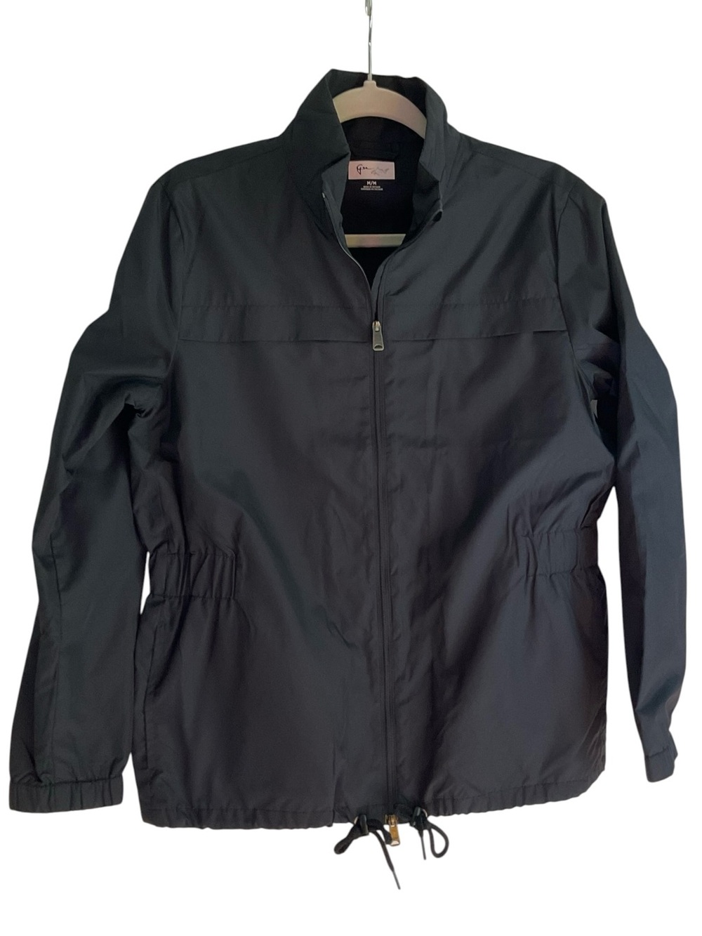 Greg Norman Women’s Black Golf Windbreaker Jacket w/ Cinched Waist Size M